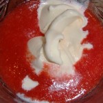 Crema de fresas con helado de vainilla‏